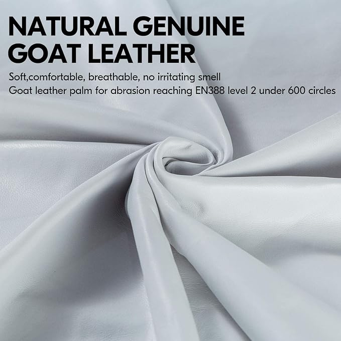 Vgo... 1-Pair Premium Geniune Goat Leather Extra-long Cuff Thornproof, Anti-abrasion, Anti-Impact Gardening Gloves (Size S, White, GA9659)