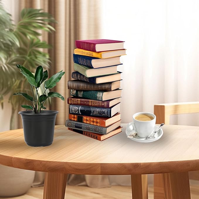 100 Packs Nursery Pots, 4 5 6 Inches Plastic Nursey Pots for Plants with Drainage Holes, Seed Starting Garden Pots of Flower Plant Container for Succulents, Transplanting (100, 4 Inch)