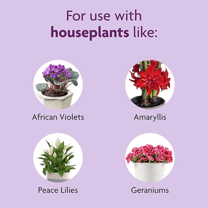 Miracle-Gro Blooming Houseplant Food, 8 oz., Plant Food Feeds All Flowering Houseplants Instantly, Including African Violets