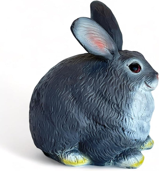 Stocky Bunny Garden Statue - Outdoor Key Hider for Garden, Porch or Patio - Magnetic Cover Key Hider