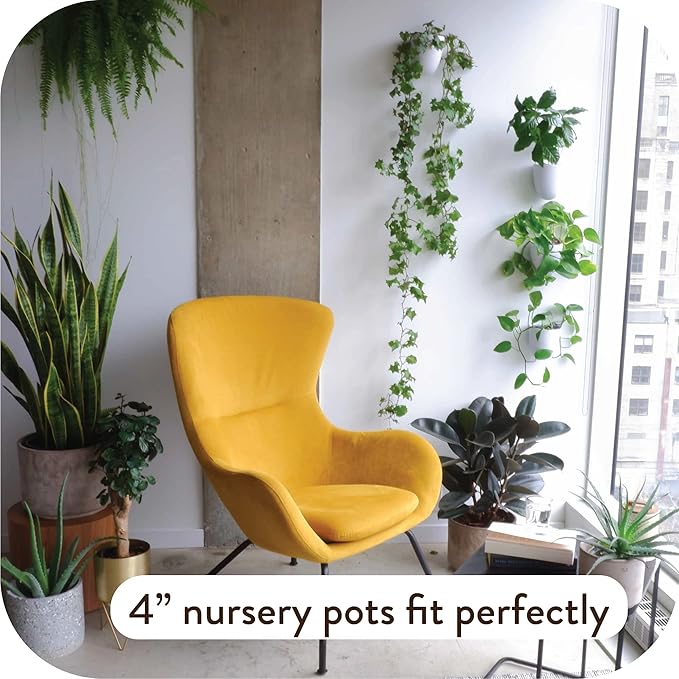 PlantPod Luxe Self-Watering Wall Planters (Set of 3) - Easy to Water and Install - Lightweight - Design Your Own Vertical Garden - Wall Planters for Indoor Plants