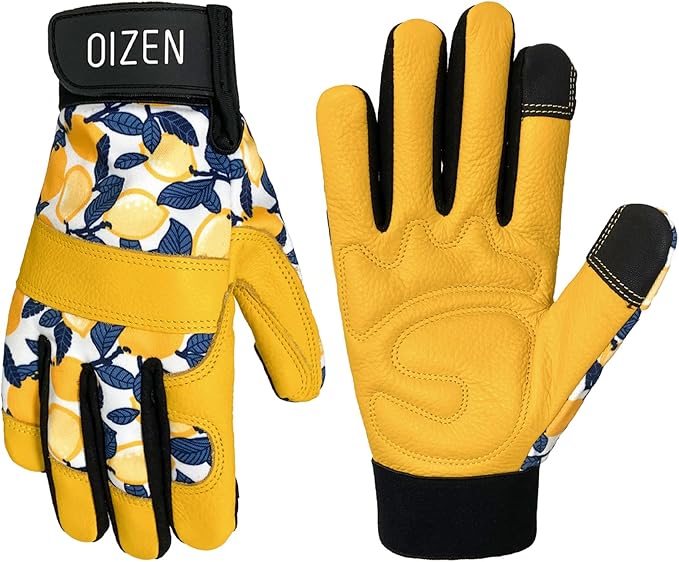 Leather Tough Cowhide Work Gardening Gloves for Women Thorn Proof, Working Gloves, Gardening Gifts for Women