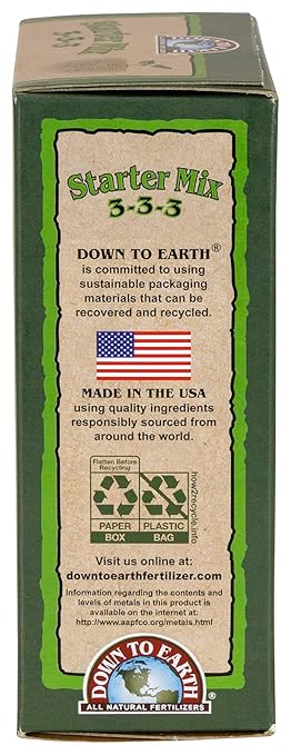 Down To Earth All Natural Fertilizers Organic Natural Starter Mix 3-3-3, 1 lb