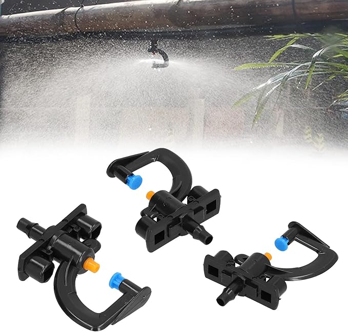 Haofy G Type Refraction Micro Nozzles, 10Pcs Rotating Watering Sprinkler Irrigation Equipment, for Public Green Space, Garden Gardening, Home Gardening and Agricultural Irrigation