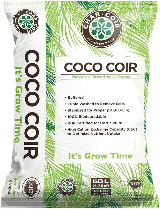 100% RHP Coco Coir, 50L/1.75 cuft Bag