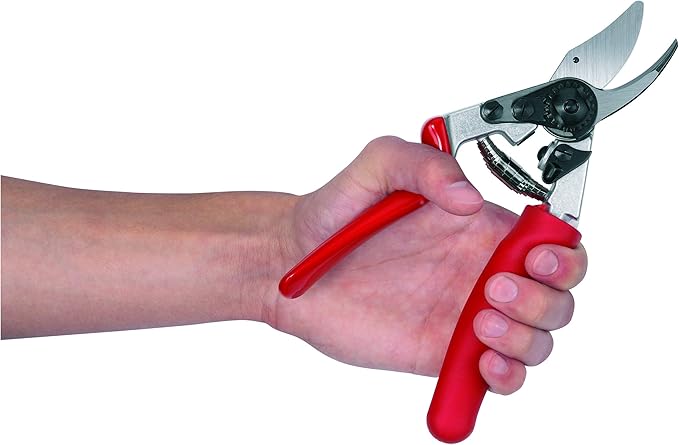 Felco Pruning Shears (F 17) - High Performance Swiss Made Left-Handed One-Hand Garden Pruner with Steel Blade