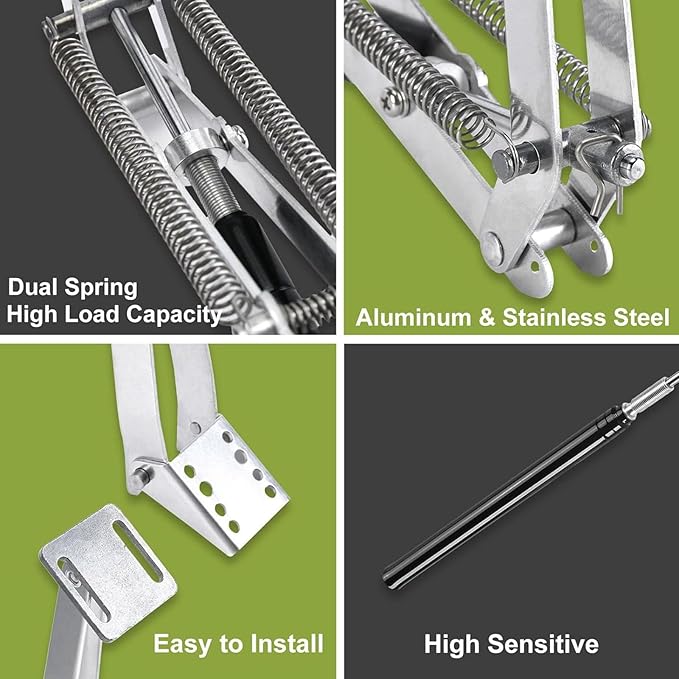 2PCS Auto Vent Opener Automatic Greenhouse Window Opener Roof Vent Opener Greenhouse Accessories for Garden Automatic Ventilation Gardening Tools Automatic Greenhouses Supplies (Dual Spring Opener)