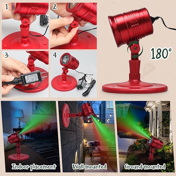 New 2023 Limited Edition Projector Lights for Christmas, Special Edition Waterproof Laser Lights with Remote Control for Outdoor Farmhouse Decoration