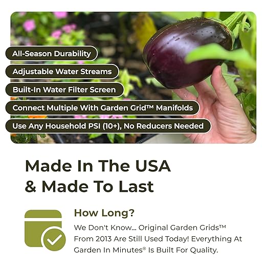 Garden Grid Watering System | Garden Watering System, Raised Bed Watering System, Drip Irrigation System, Raised Garden Sprinkler | Preassembled Drip Irrigation Kit - 4x8 (44"x88")