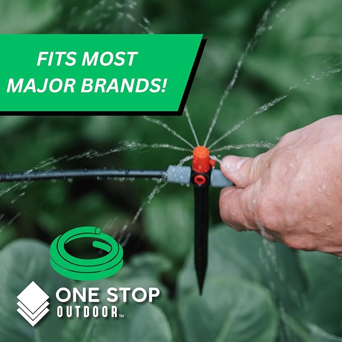 100' ft USA Made Premium 1/4-Inch Drip Irrigation Poly Supply Tubing, for Irrigation Drippers, Drip Emitters, and Drip Systems - Polyethylene (Works with Raindrip, Rainbird & More) (Brown 100')