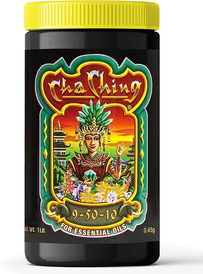 FoxFarm Cha Ching Soluble Fertilizer, Water Soluble High-Phosphorus Fertilizer, Supports Late Harvest Stage - Outdoor Flowers, Fruiting Plants, Containers and Bed Areas, NPK 9-50-10 (1 lb)