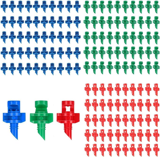 150 PCS Micro Atomizing Garden Sprinkler Sprayer,Garden Lawn Water Spray Misting Nozzle for Plants Irrigation System(90/180/360 Degree)