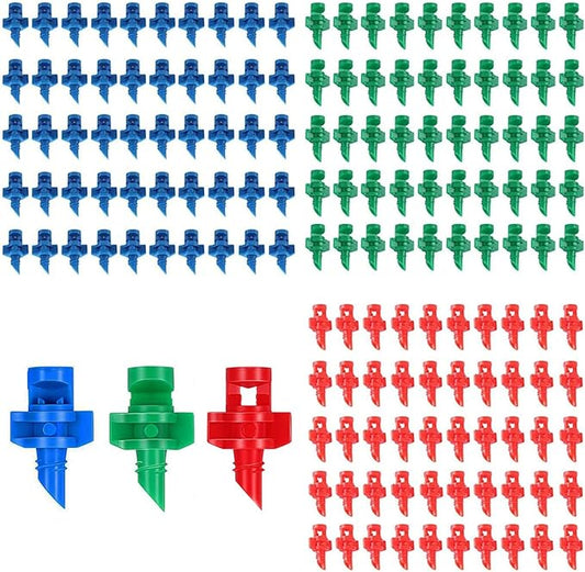 150 PCS Micro Atomizing Garden Sprinkler Sprayer,Garden Lawn Water Spray Misting Nozzle for Plants Irrigation System(90/180/360 Degree)