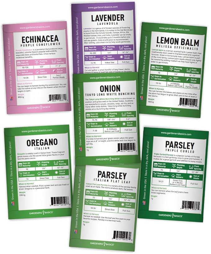Complete Medicinal Herb Seeds for Planting Collection - 35 Best Herbs Variety Pack for Teas and Home Remedies - Indoor, Outdoor, Hydroponic Herbal Herbalist Seed - Non-GMO, Heirloom Gardeners Basics