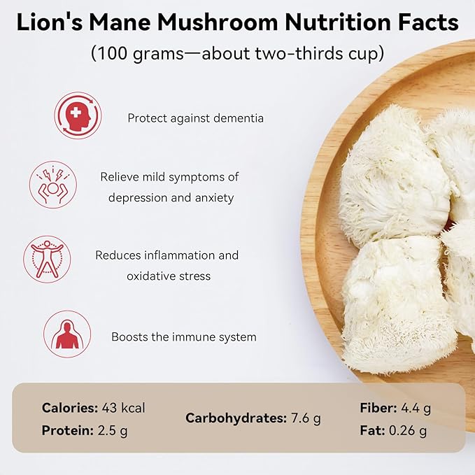 inbloom Large Organic Lion's Mane Mushroom Growing Kit (4 lbs) – Double-Side Growth, Edible Non-GMO Mushroom Kit, Beginner-Friendly, Harvest Mushrooms at Home, Indoor Gardening Gift for Adults