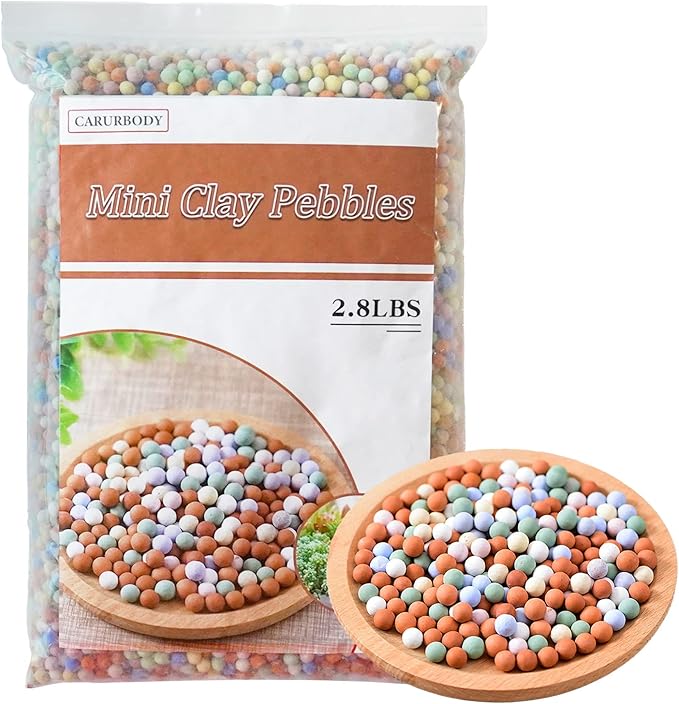 Ceramsite Clay Pebbles for Orchid - Mini Leca Clay Pebble for Plants Drainage - Perfect Ceramsite Balls as A Soil Topper for Indoor Plants, Cacti Succulents Bonsai.
