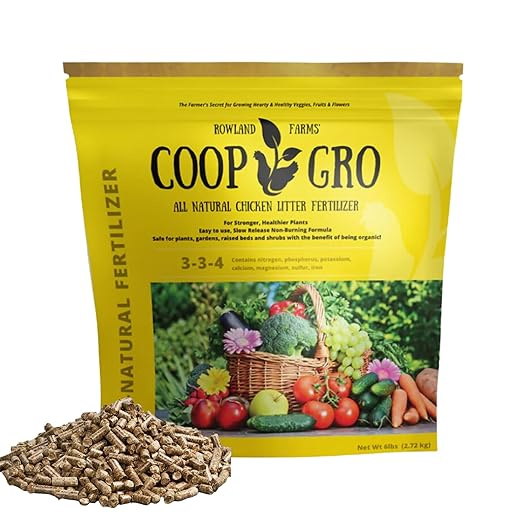 Coop Gro Organic Chicken Manure Fertilizer 6 lb. Bag. All-Natural Plant Food for Vegetable Gardens, Flower Beds, Indoor Plants & Shrubs. Pelleted Fruit Tree Fertilizer (1 Pack)