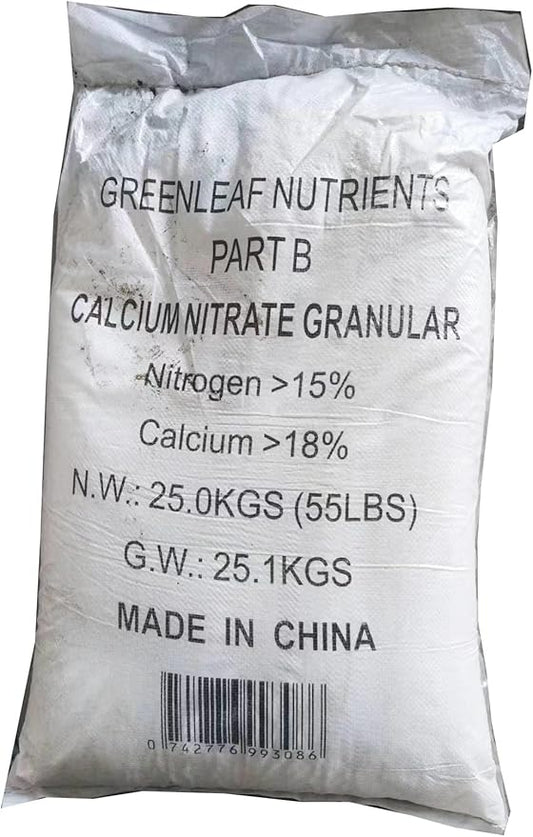 Mega Crop 2 Part B 15.5-0-0 Hydroponic Soil Fertilizer for Plants Calcium Nitrate