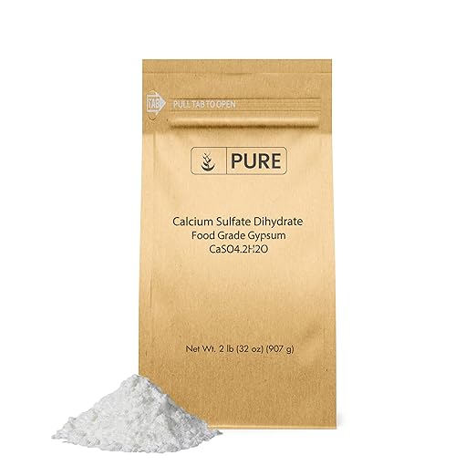 Pure Original Ingredients Calcium Sulfate (2 lb) Baking, Water Treatment & Gardening