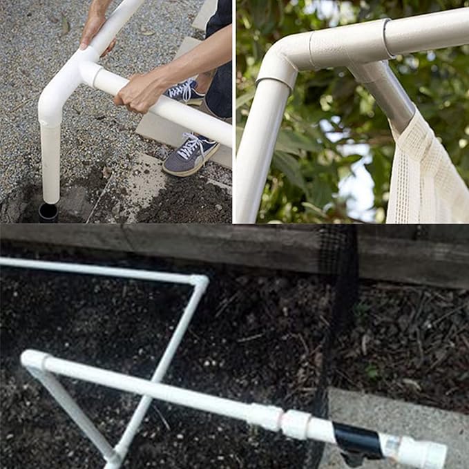 6Pack 1-1/2" 90 Degree Elbow PVC Pipe Fittings 2 Way Right Angle PVC Pipe Fitting, Furniture Build Grade SCH40 (Socket x Socket) 1.50" PVC Fitting Connectors for DIY PVC Shelf Garden Support Structure