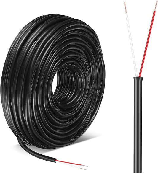 Hoolerry Solid Sprinkler System Wire 18 Gauge Irrigation Wire with UV Resistant PVC Jacket Sprinkler Cable for Underground Irrigation Field Central Control System 30v Ul Listed(18/2, 250 Ft)