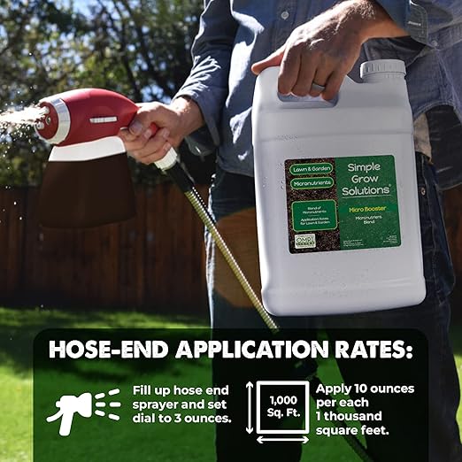Micronutrient Booster- Complete Plant & Turf Nutrients- Simple Grow Solutions- Garden & Lawn Fertilizer- Grower, Gardener- Liquid Food for Grass, Tomatoes, Flowers, Vegetables (2.5 Gallon)