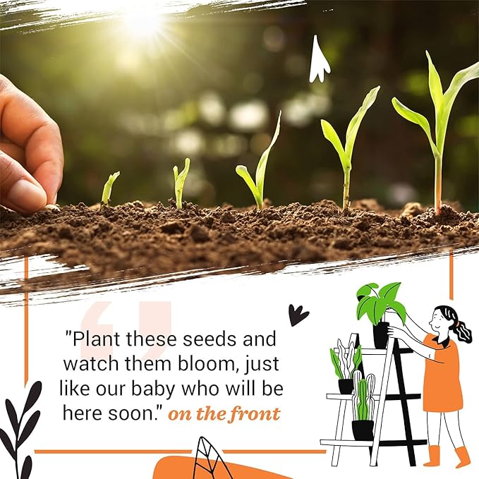 BENTLEY SEED CO. Oh Baby Flower Seeds Packets - Girl/Boy Baby Shower Favors - Pre-Filled, 25 Wildflower Seed Packs for Favor - Eco-Friendly Gift & Babys Guest Giveaways - Non-GMO Seeds - Pink Envelop