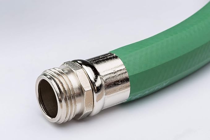 Rain Bird PGH75HF Premium High-Flow Garden Hose, Heavy-Duty 100% EDPM Rubber, Hexagonal, 3/4" Inside Diameter x 75' Long, Green