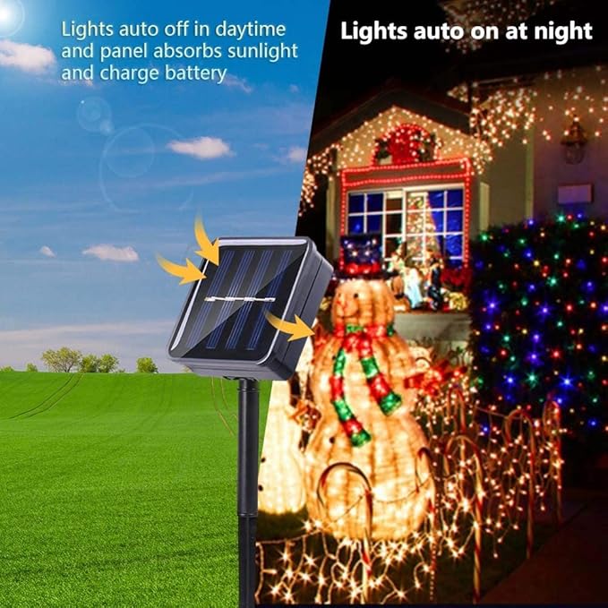 Joomer Solar Christmas Lights Outdoor 4 Pack Total 156FT 400LED 8 Lighting Modes Solar String Lights Waterproof Fairy Tree Lights for Garden Yard Patio Christmas Decoration (Multicolor)