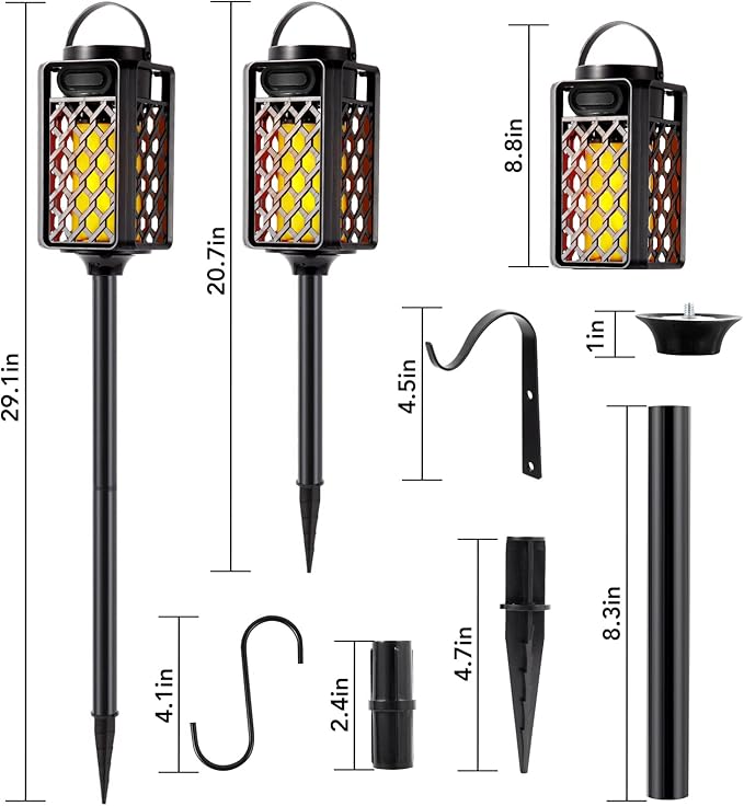 Outdoor Bluetooth Speaker,Wireless Bluetooth Speaker with Torch Light,IP65 Waterproof LED Flame Atmosphere Lantern Speaker for Party Garden Camping Patio Men Women Couples Dads Moms