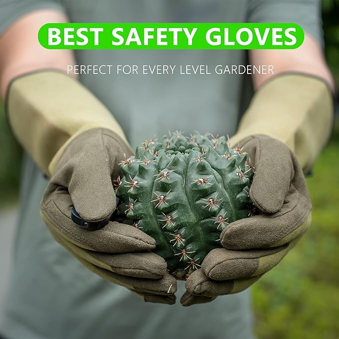 Professional Rose Pruning Thorn Proof Gardening Gloves with Long Forearm Protection for Men and Women