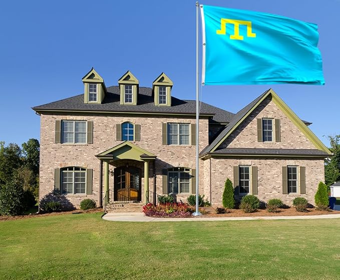 Crimea Tatar Extra Large Flag 8x12FT Giant Crimean Tatars Polyester Banner With 3 Grommets Fade Resistant Vivid Color For Patriotic Festival Events Party Decoration (Crimean Tatars, 8x12FT)
