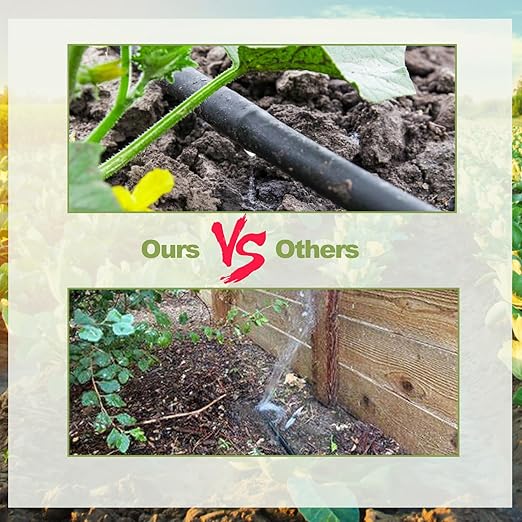 100 ft 5/8" Drip Tape Emitter Spacing 6" Irrigation Tape Drip Line Automatic Irrigation Equipment for Garden Irrigation Patio Wall Thickness : 8 mil Emitter Flow : 0.53 GPH Drip Tape Irrigation System