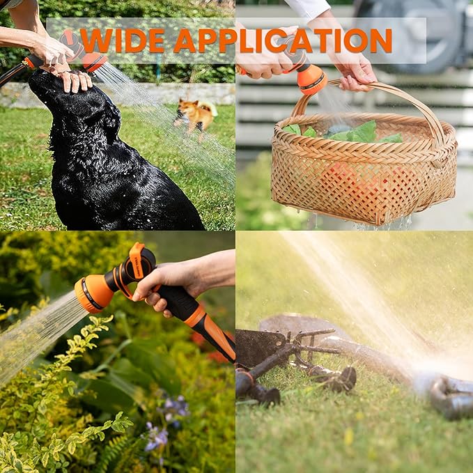 Giraffe Tools Garden Hose 25ft x 3/4", Heavy Duty Water Hose, Flexible, Hybrid Lightweight Hose with Swivel Handle, Male to Female Fittings, Burst 600 PSI