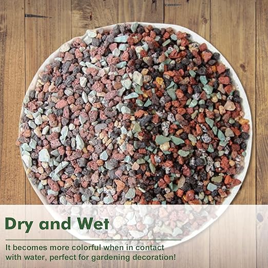 6.6 Pounds Mix Horticultural Lava Rocks, 5-8 mm Lava Rocks for Plants, Bonsai Rocks Horticultural Grit Soil Cover Gravel for Succulents and Hydroponics, Fairy Gardening, Top Dressing, Plant Drainage