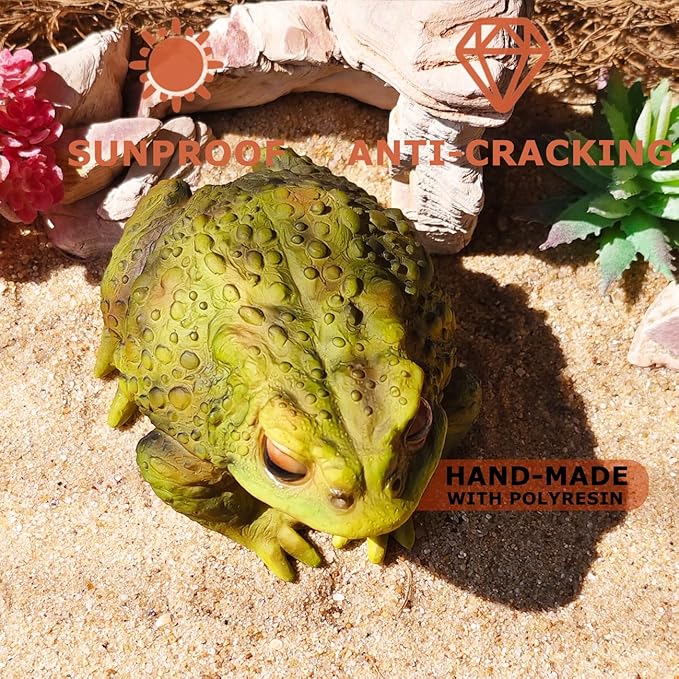 Sunthus Frog Toad Sculptures Garden Statues Yard Art Resin Decorations Outdoor Garden Decor