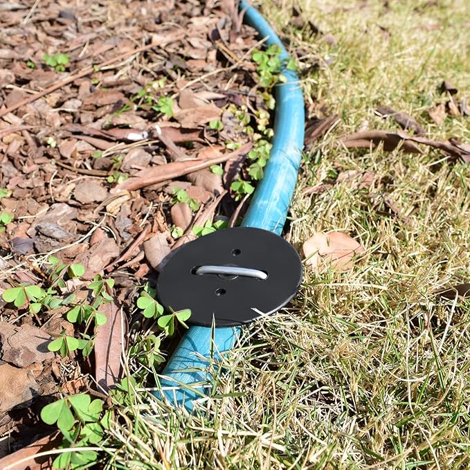 200 PCS Galvanized Landscape Staples 6 Inch, 200 PCS Gaskets and 1 Pick Hook, Heavy Duty Garden Stakes Yard Fabric Pins Artificial Turf Stakes for Weeds Barrier Sod Fabric Decorations Ground Cover