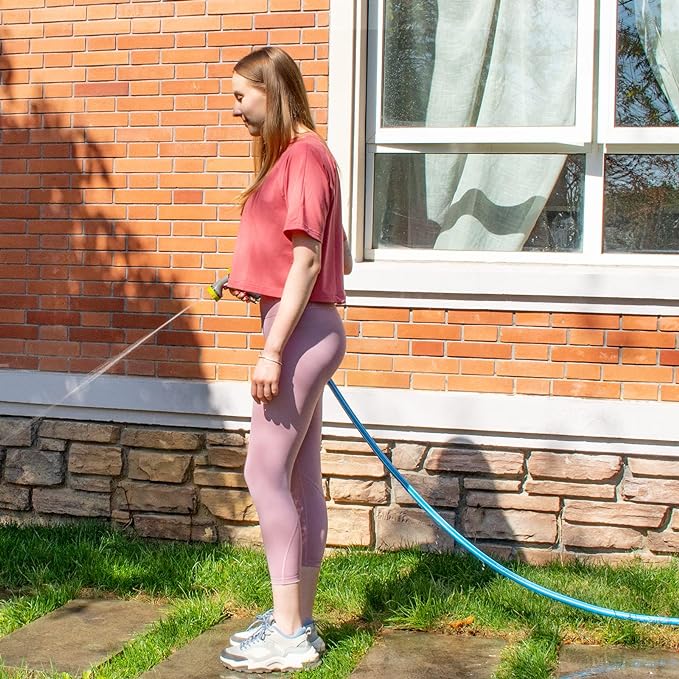 Fevone 5 ft Garden Hose, 2-Year Warranty, Hose Reel Leader Hose, Hybrid Polymer, Kink Resistance, Flexible, Durable, Leak Free, Aluminum Fittings, 3/4" GHT, 5/8" ID, 600 Psi, Drinking Water Safe