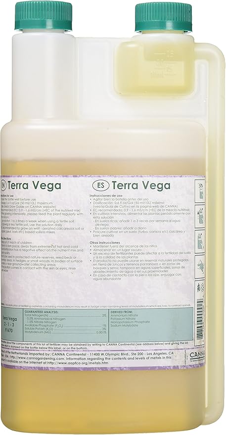 Canna Terra Vega - Soil Veg Nutrient 9120001, 1 L