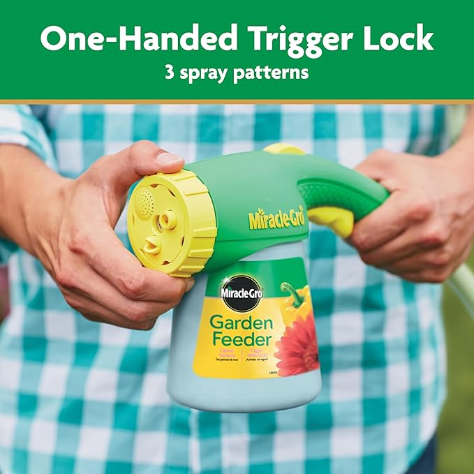 Miracle-Gro Water Soluble Lawn Food and Garden Feeder Bundle, Hose-End Feeding System for Lawns