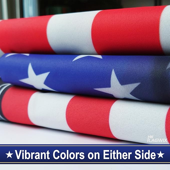 FLAGWIX American Flag, Peace Sign Hippie Flag, Imagine All The People Living Life In Peace - 4th of July Decorations, Garden Flag 12x18 - USA Flags Premium Polyester, Decorative Indoor Outdoor Flag