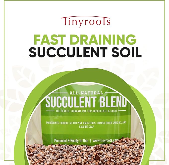 Succulent Soil - 2.25 Quarts, Cactus Soil Potting Mix Helps Avoid Over-Watering, Provides Optimal Water Retention for Your Indoor Plants