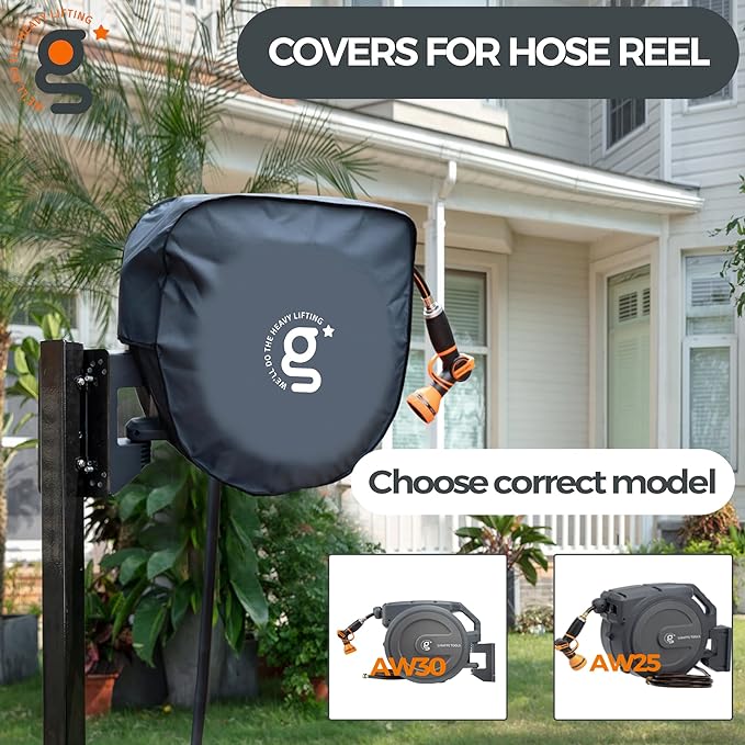 Giraffe Tools AW30/ AW25 Retractable Garden Hose Reel Cover UV Resistant, Waterproof and Anti-Fading Cover for Water Hose Reel