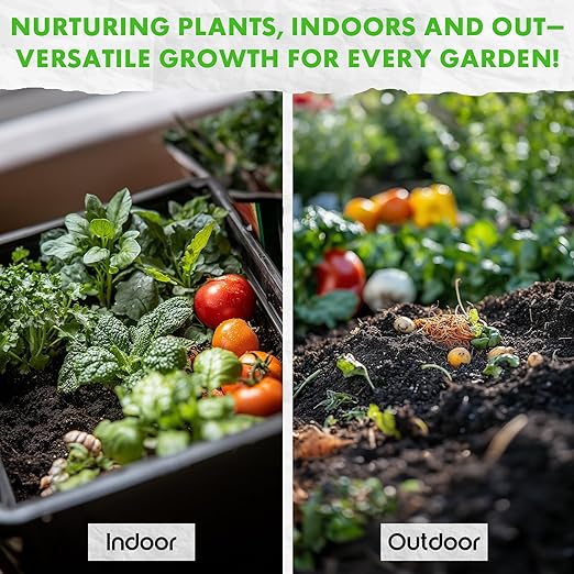 Fishnure - Humus Blend of Fish Fertilizer for Plants with Worm Castings, Enhances Fertility of Garden Soil for Outdoor Plants, Indoor Plant Food & Gardening Essentials, Gardener Gifts, 8 lbs