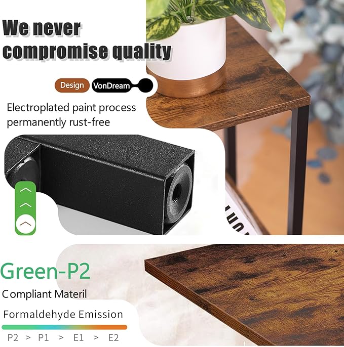 Tall Plant Stands Indoor, 3 Tier Plant Table with Fabric Drawer , Corner Plant Stands for Indoor Plants Multiple, Small Side Table for Indoor Plants, Tall Plant Table