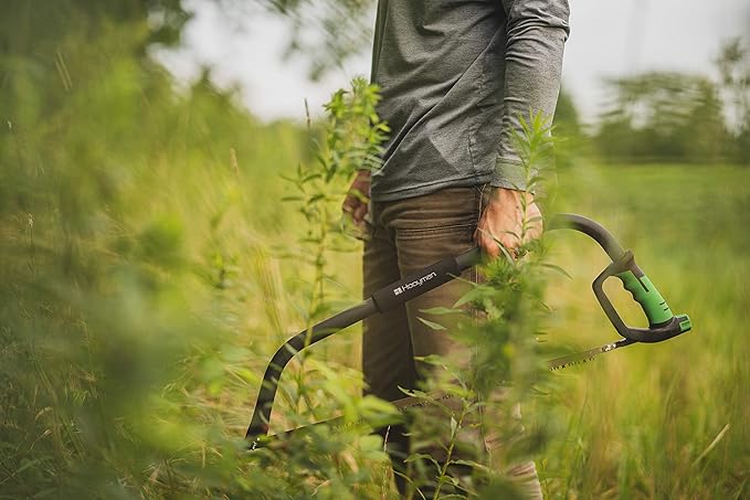 Hooyman Bow Saw with Heavy Duty Construction, Ergonomic No-Slip H-Grip Handle, Impulse-Hardened Teeth, SK5 Steel Blade, and Blade Tension Knob for Land Management, Yard Work, Gardening, and Outdoors