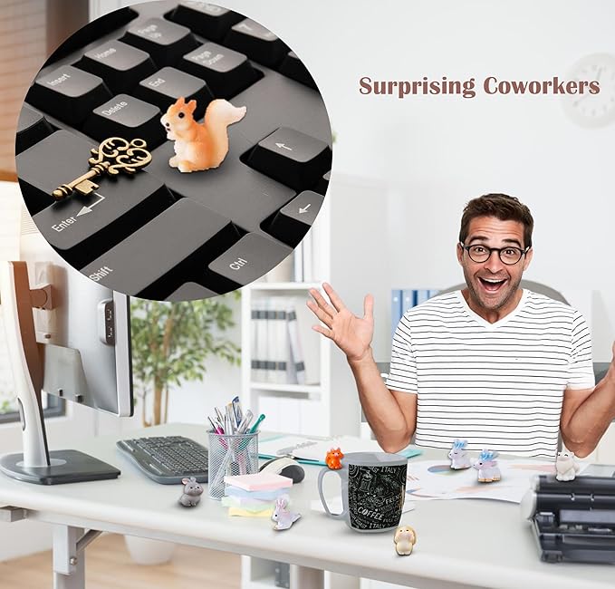 Tiny Resin Animals to Hide Mini Resin Animals 30 PCS Figurines for Miniature Garden, Fairy Garden, Succulents Plants Ornaments, Party Favors (30)