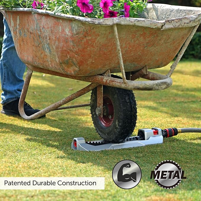 Eden 94110 Lawn & Garden Metal Osciallating Water Sprinkler for Yard