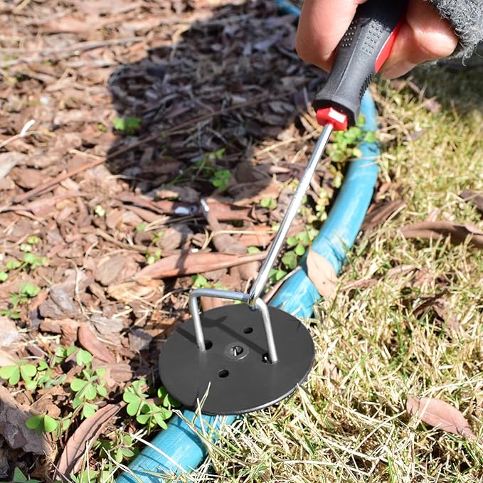 200 PCS Galvanized Landscape Staples 6 Inch, 200 PCS Gaskets and 1 Pick Hook, Heavy Duty Garden Stakes Yard Fabric Pins Artificial Turf Stakes for Weeds Barrier Sod Fabric Decorations Ground Cover