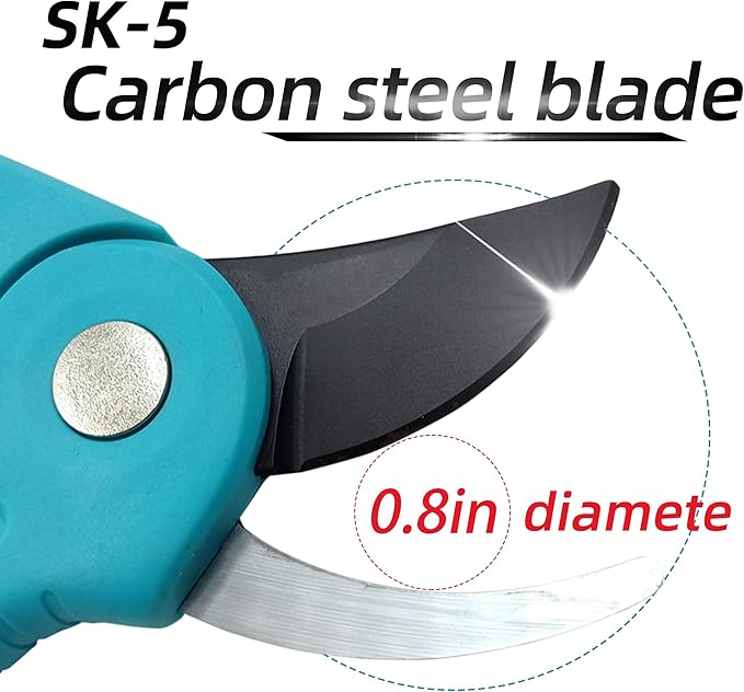 8” Pruning Shears for Gardening Stainless Steel Gardening Hand Pruner, Bypass Pruning Shears Steel Blades with Adjustable Up to 3/4" Cut, Non-stick Coating